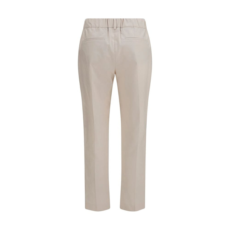 Brunello Cucinelli Beige Cotton Casual Pants