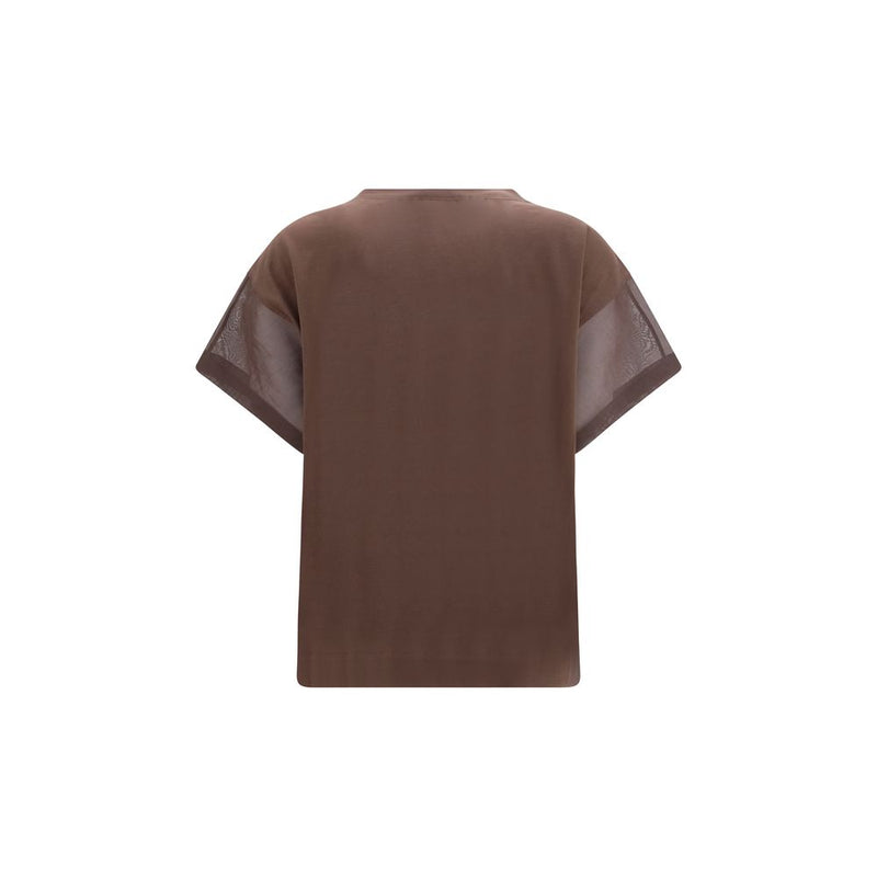 Brunello Cucinelli Brown Cotton T-Shirt