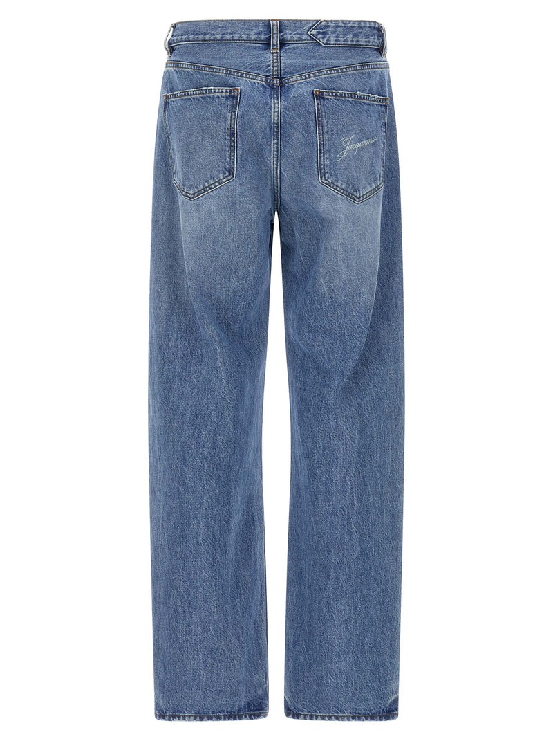 Jacquemus Blue Cotton Straight-Leg Jeans