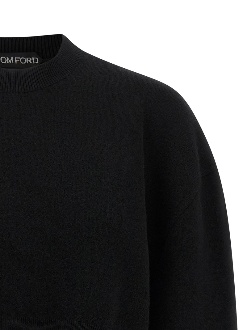Tom Ford Black Virgin Wool Cardigan