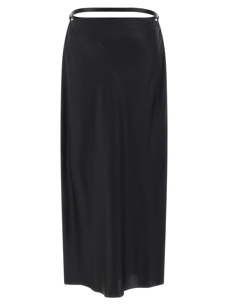 Tom Ford Black Silk Midi Skirt