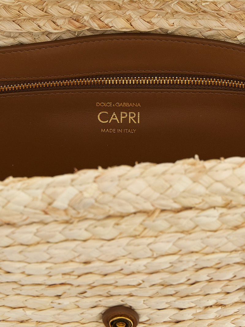 Dolce & Gabbana Beige Cork Shoulder Bag
