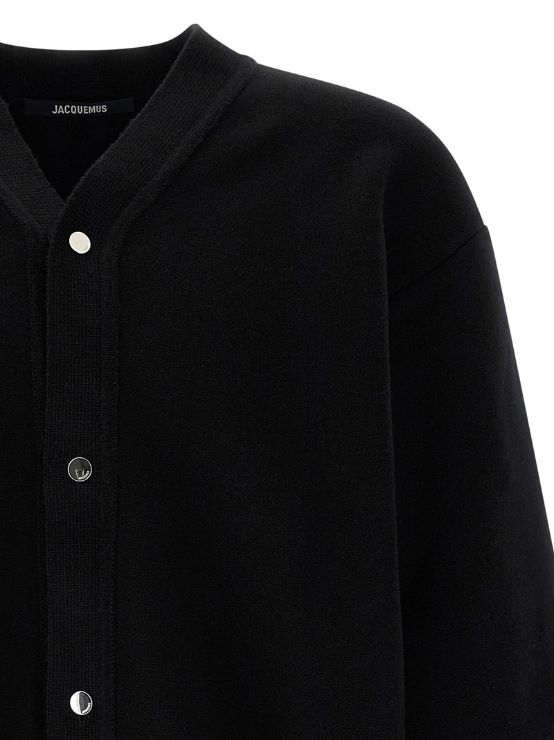 Jacquemus Black Merino Wool Cardigan