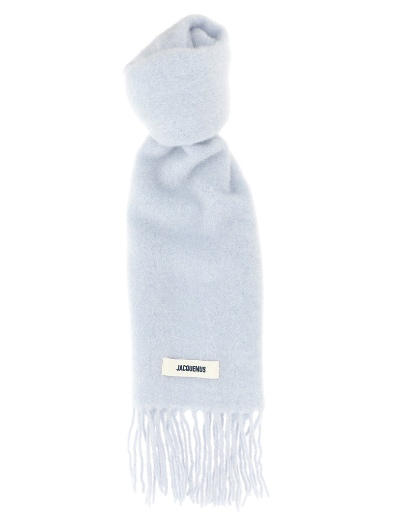 Jacquemus Blue Alpaca Leather Scarf