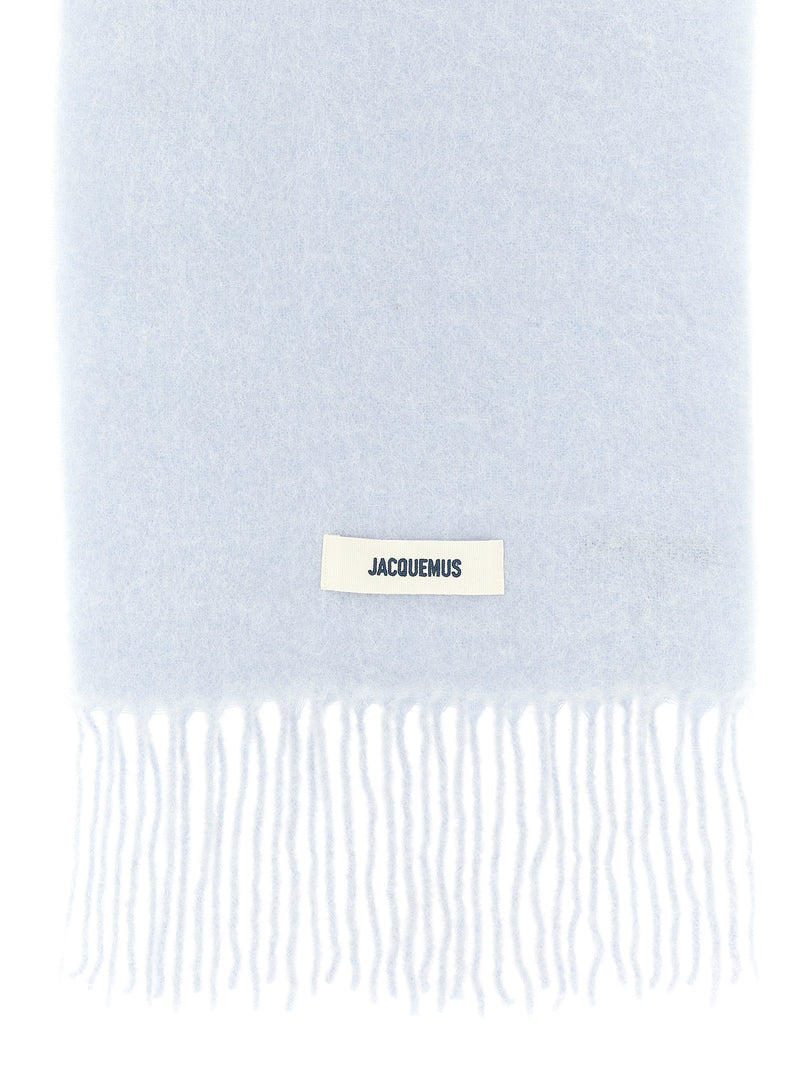 Jacquemus Blue Alpaca Leather Scarf