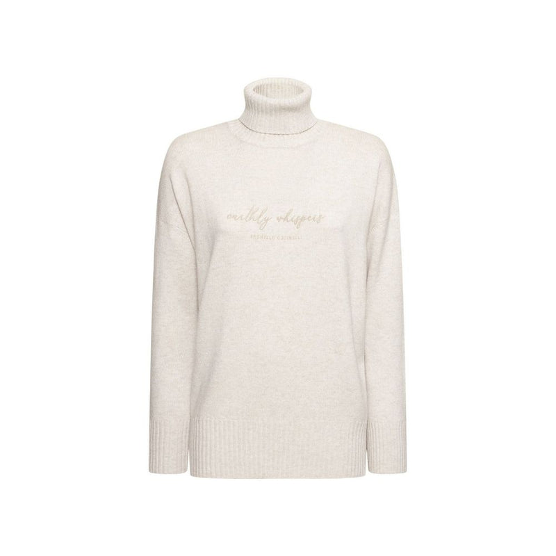 Brunello Cucinelli Beige Cashmere Turtleneck