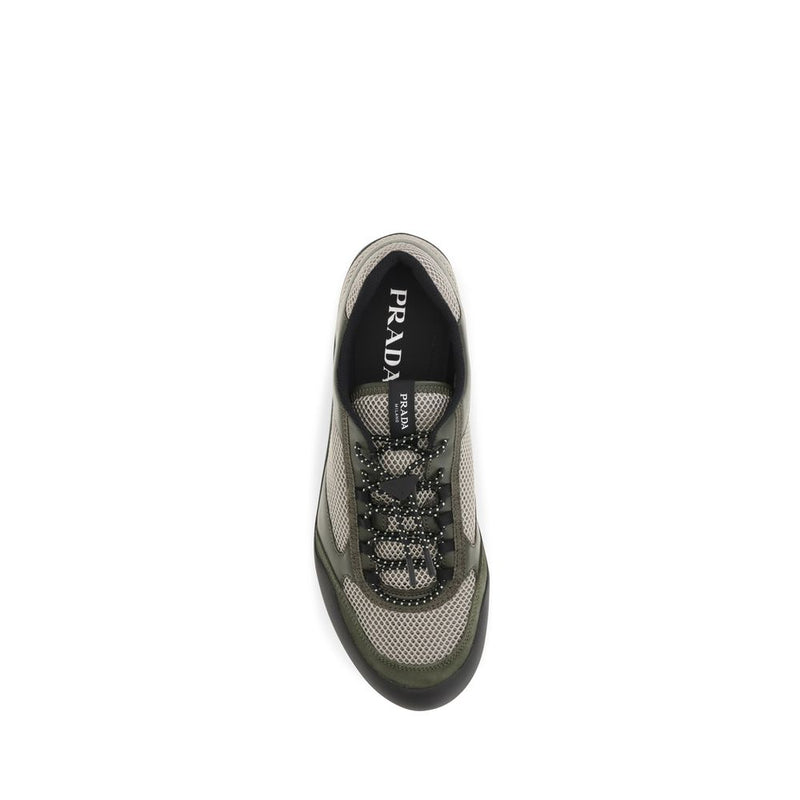 Prada Bicolor Polyester Athletic Sneakers