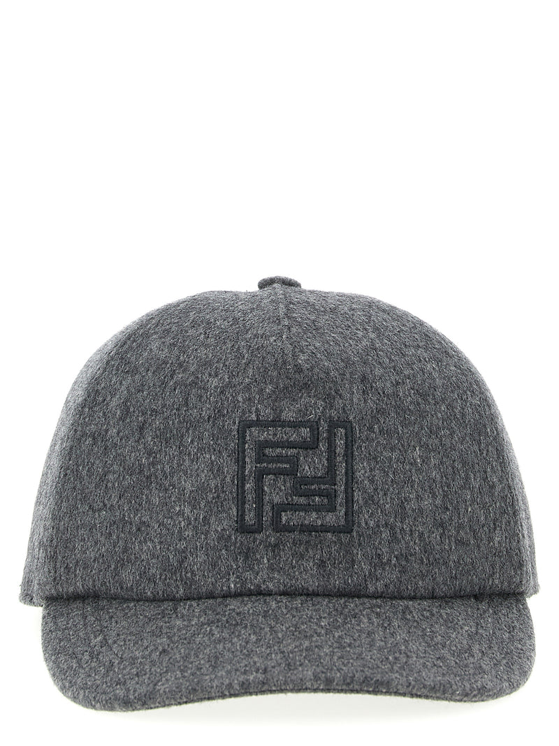 Fendi Gray Wool Cap (Baseball Hat)