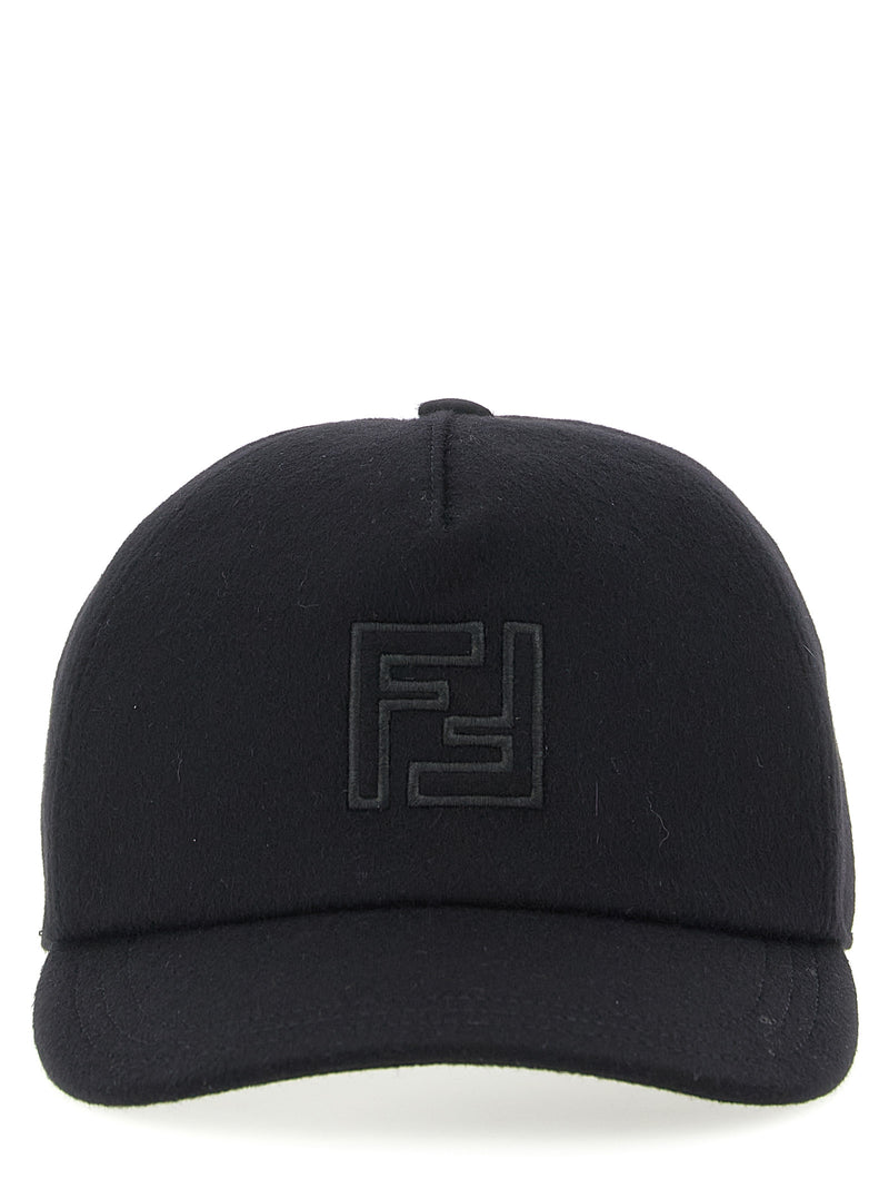 Fendi Black Wool Cap (Baseball Hat)