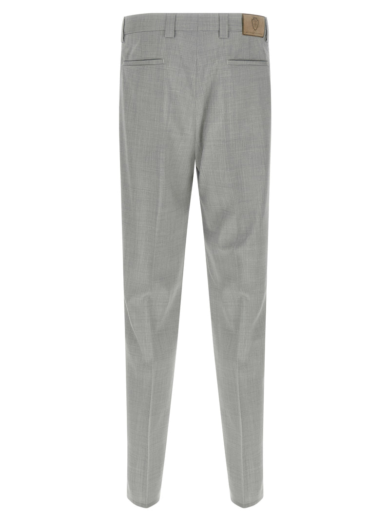 Brunello Cucinelli Gray Virgin Wool Dress Pants