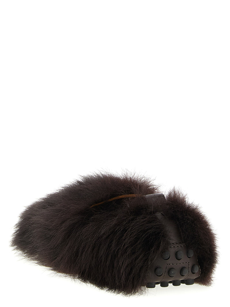 Tod's Brown Lamb Leather Slip-On Loafers