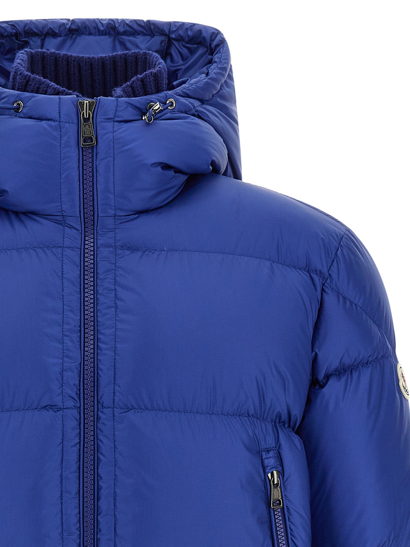 Moncler Blue Polyamide Full-Length Jacket
