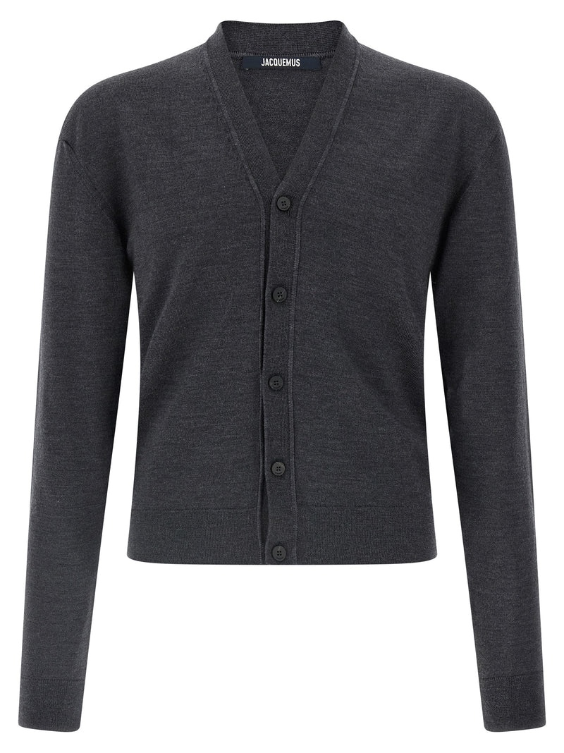 Jacquemus Gray Merino Wool Cardigan