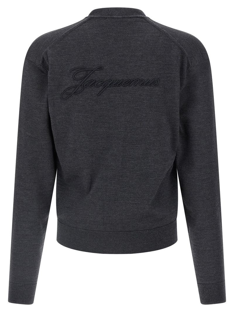 Jacquemus Gray Merino Wool Cardigan