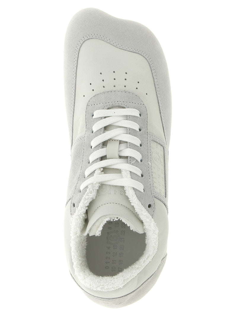 MM6 Maison Margiela White Calfskin Athletic Sneakers