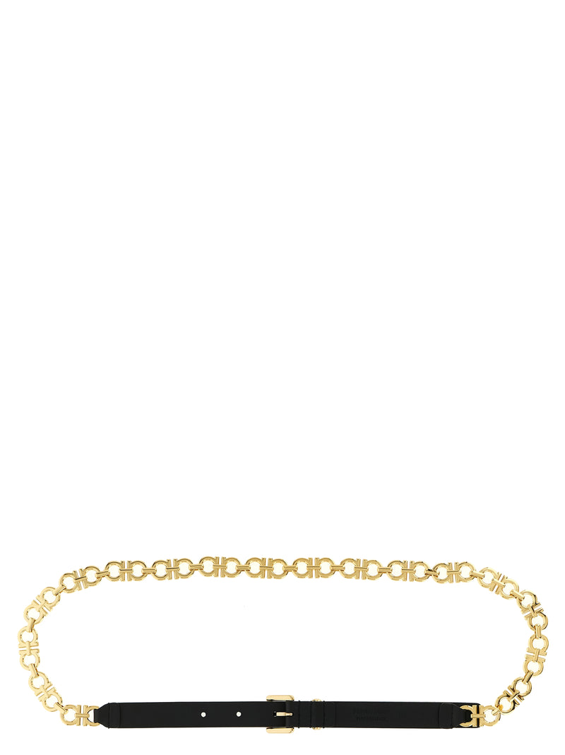 Ferragamo Black Calfskin Belt