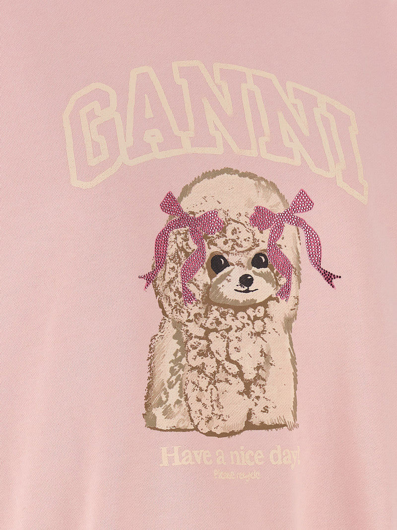 Ganni Multicolor Organic Cotton Sweatshirt
