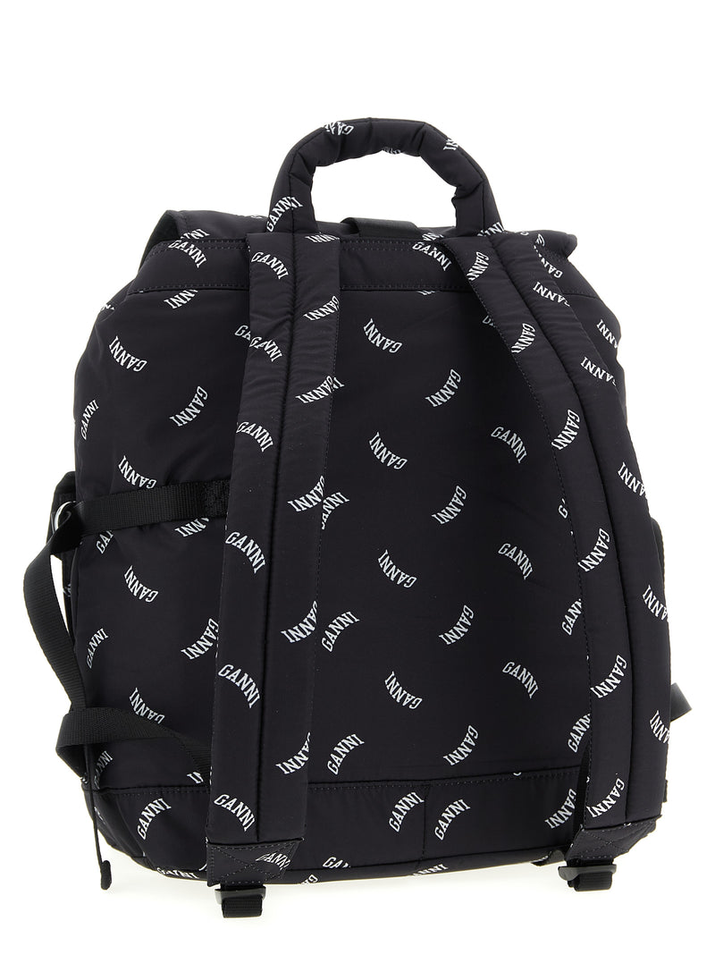 Ganni Black Polyester Backpack
