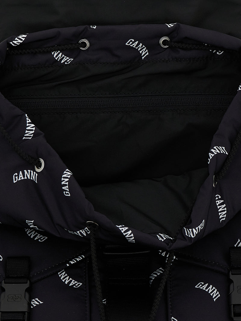 Ganni Black Polyester Backpack