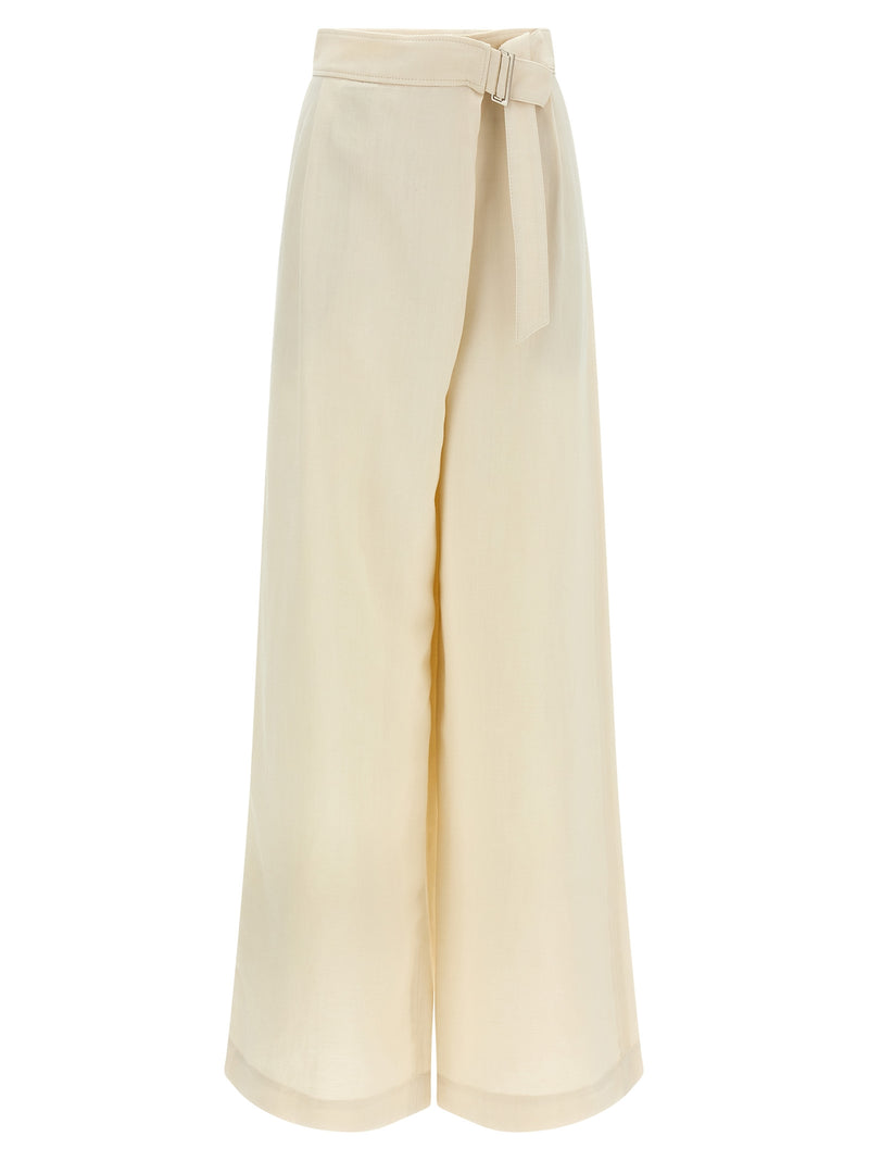 Brunello Cucinelli White Viscose Casual Pants