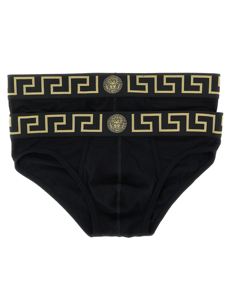 Versace Black Cotton Briefs