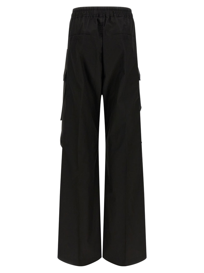 Rick Owens Black Cotton Cargo Pants