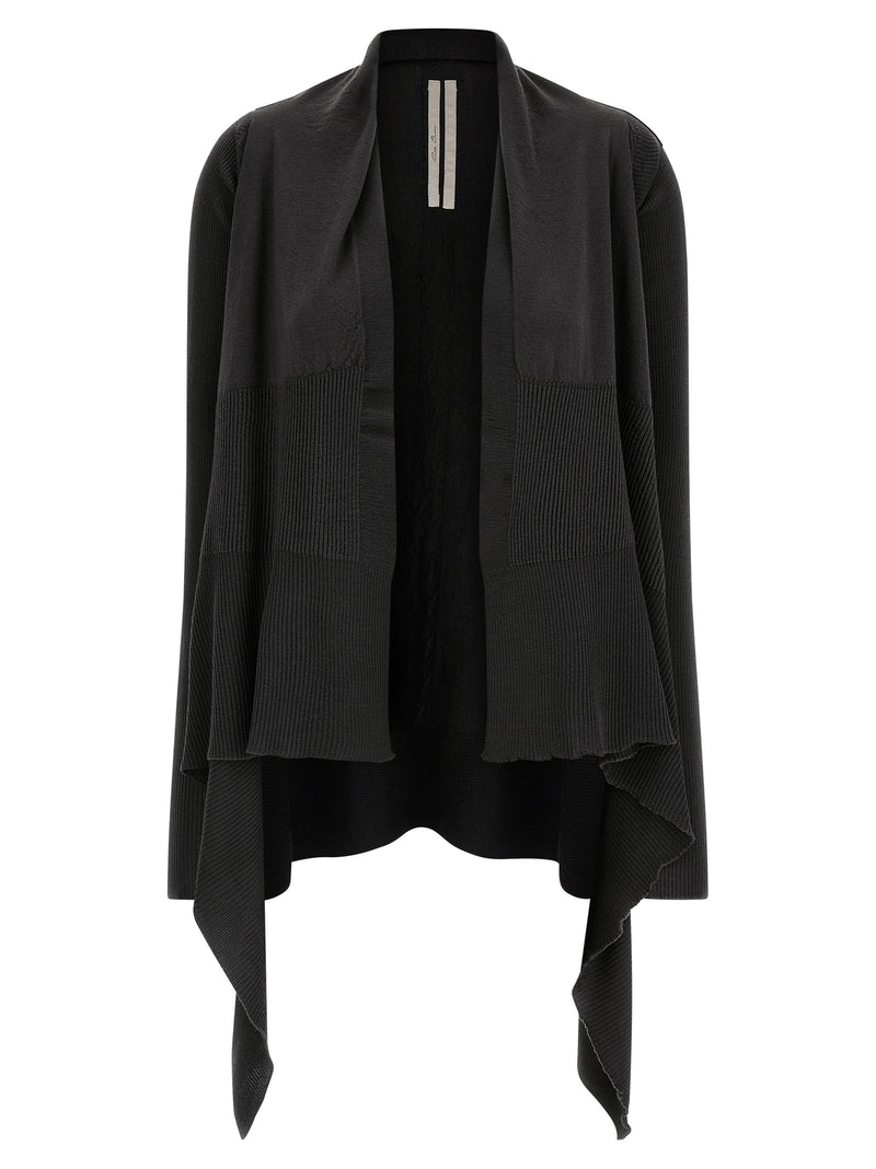 Rick Owens Black Wool Cardigan