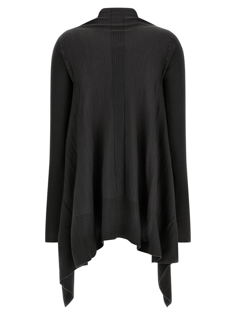 Rick Owens Black Wool Cardigan