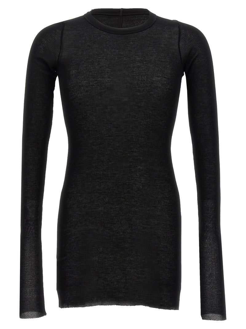 Rick Owens Black Viscose T-Shirt
