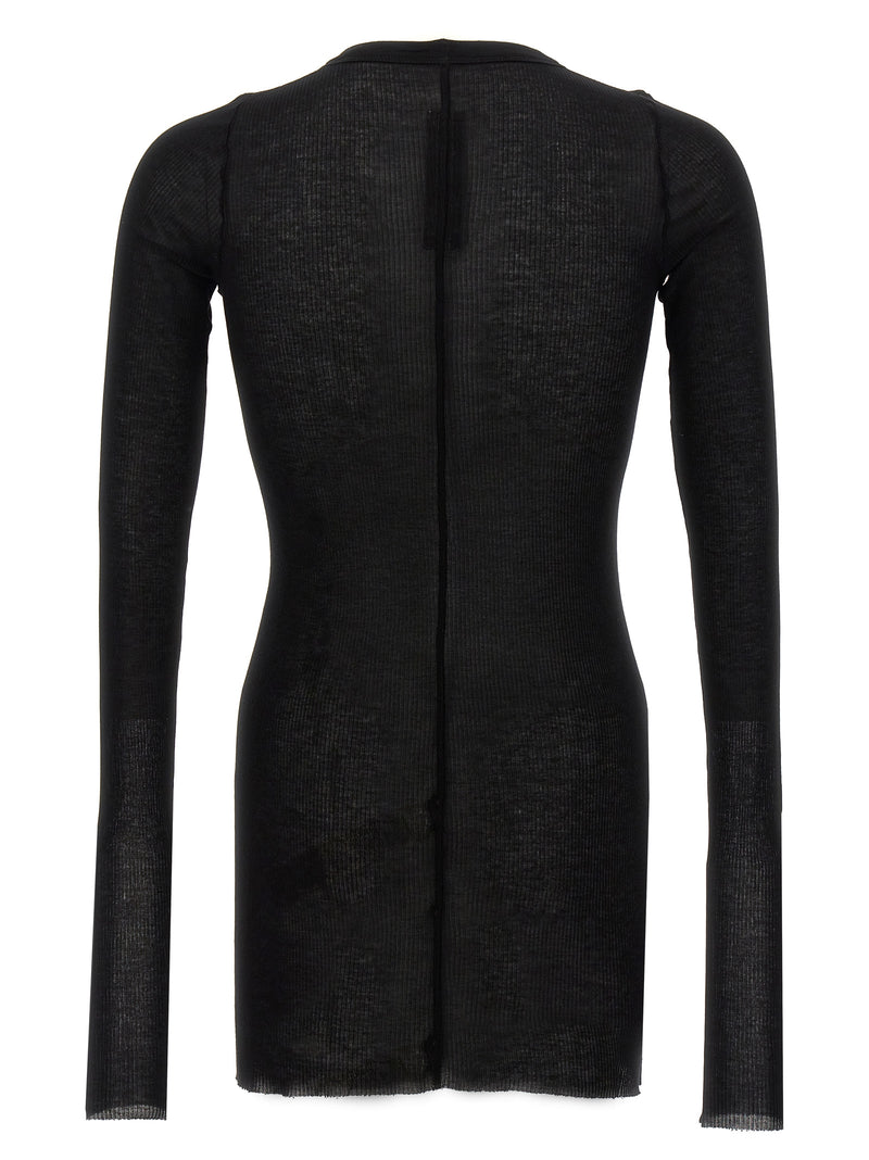 Rick Owens Black Viscose T-Shirt