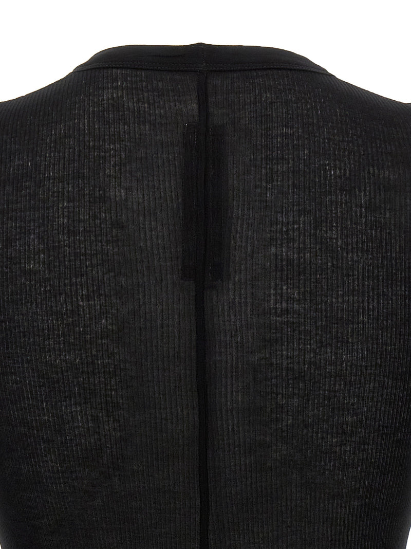 Rick Owens Black Viscose T-Shirt