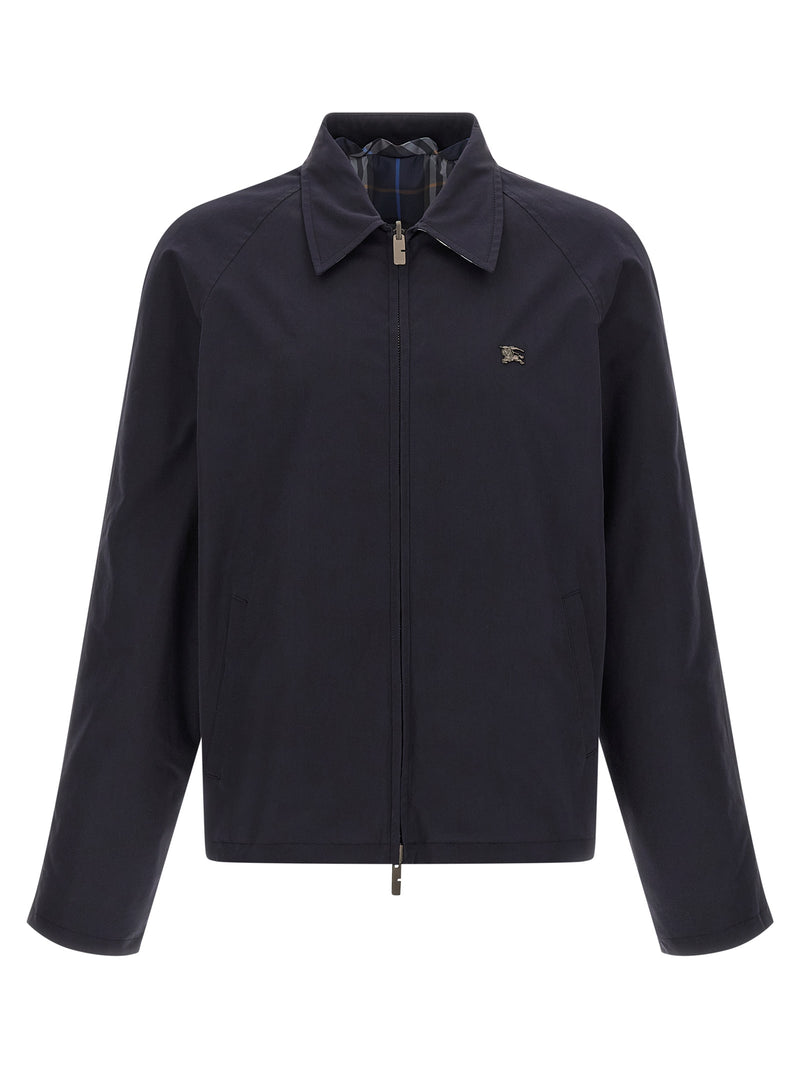 Burberry Blue Cotton Full-Length Jacket