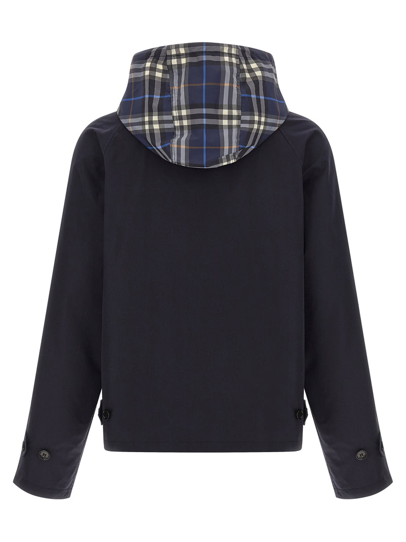 Burberry Blue Cotton Full-Length Jacket