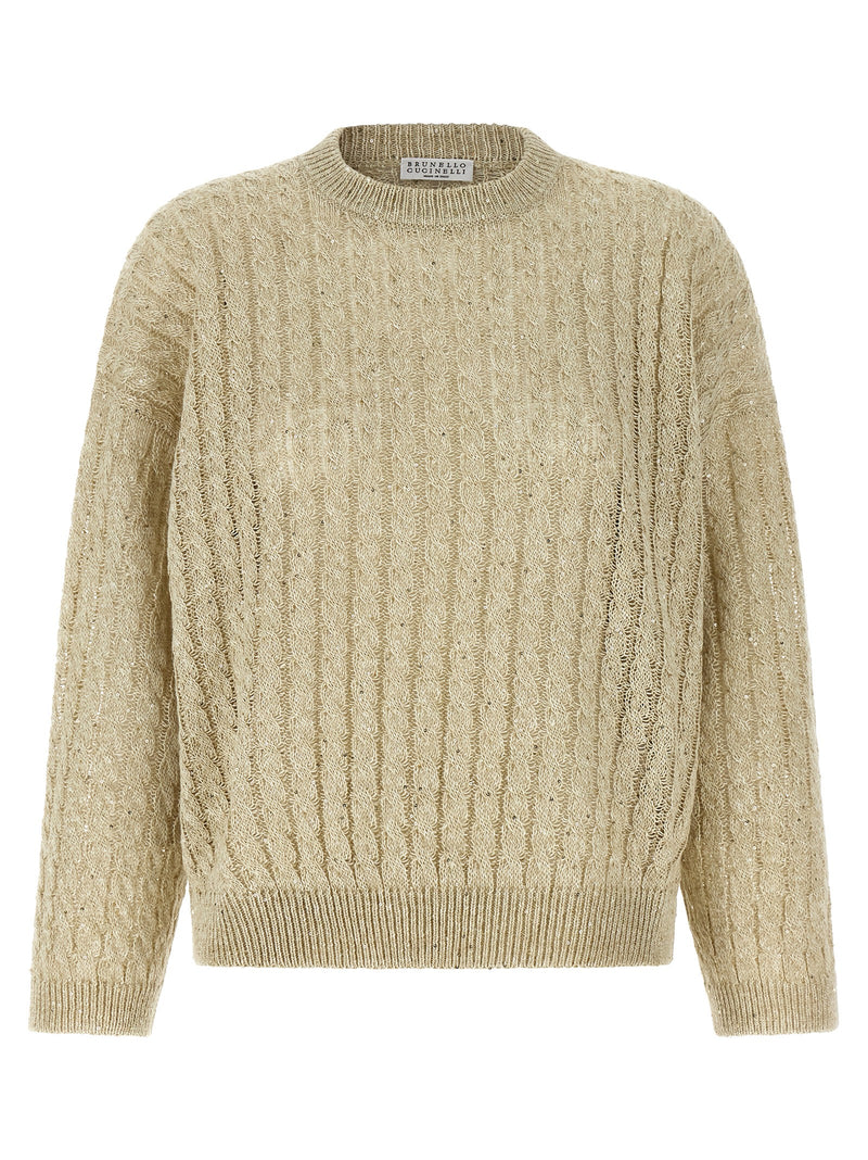 Brunello Cucinelli Beige Linen Cardigan