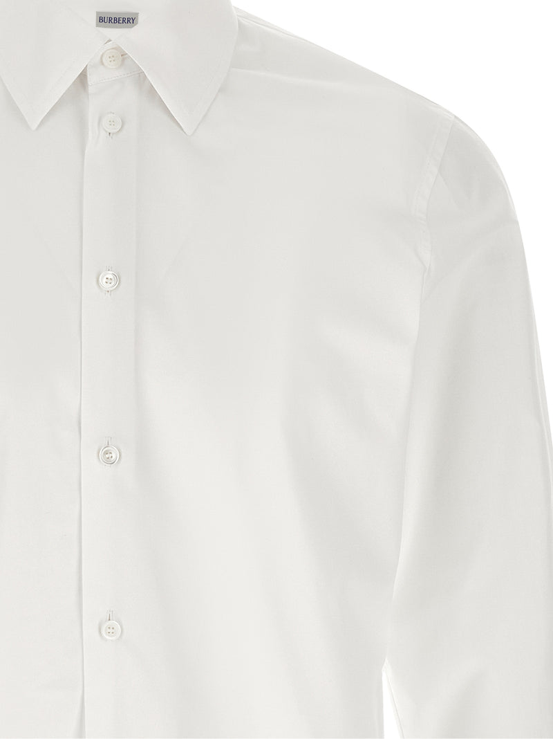 Burberry White Cotton Blouse