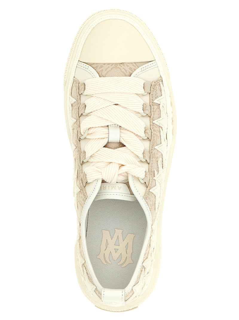 Amiri Beige Polyester Low Top Sneakers