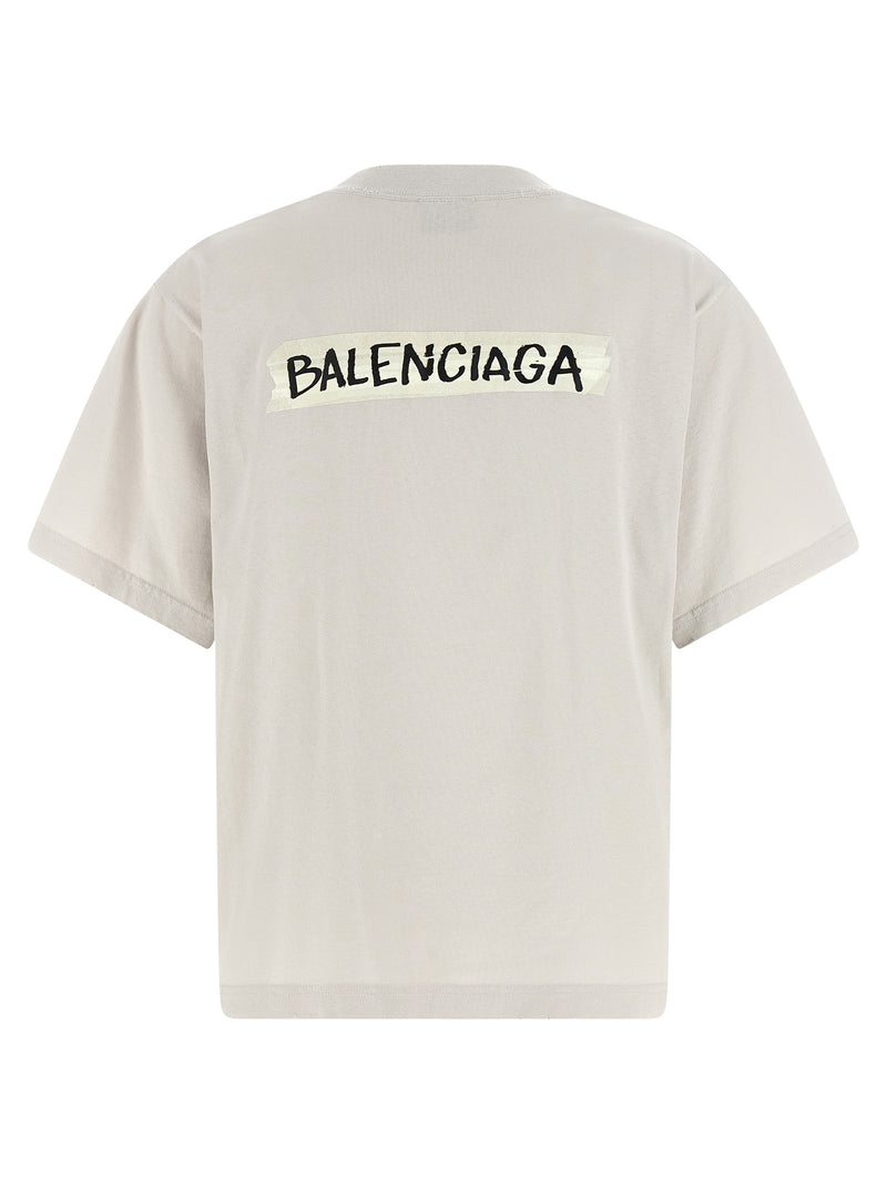 Balenciaga Gray Cotton T-Shirt