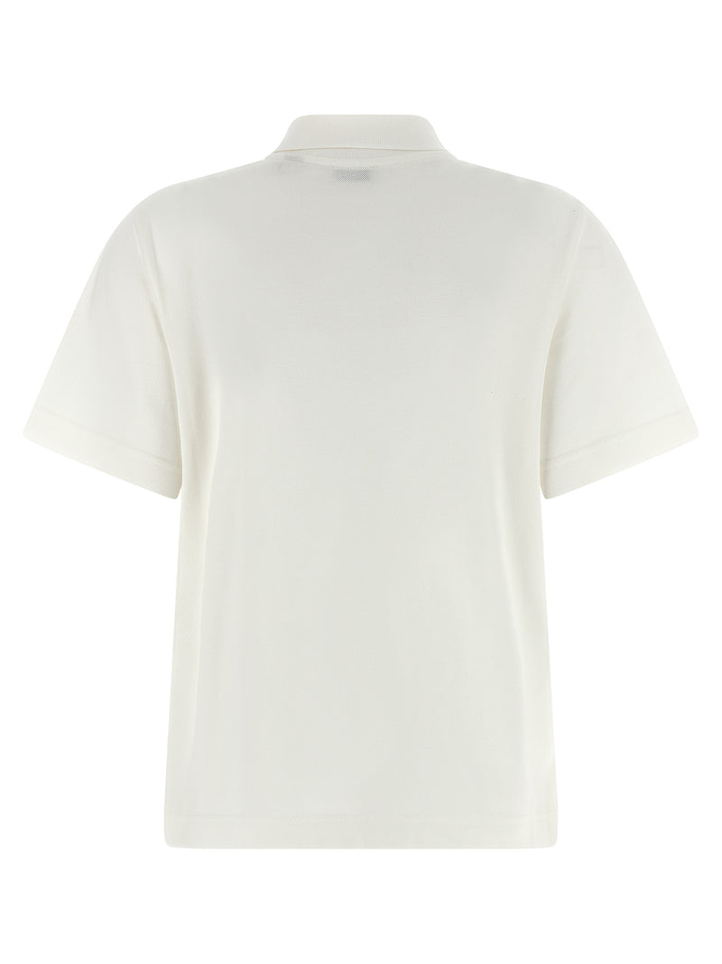 Burberry White Cotton Polo Shirt