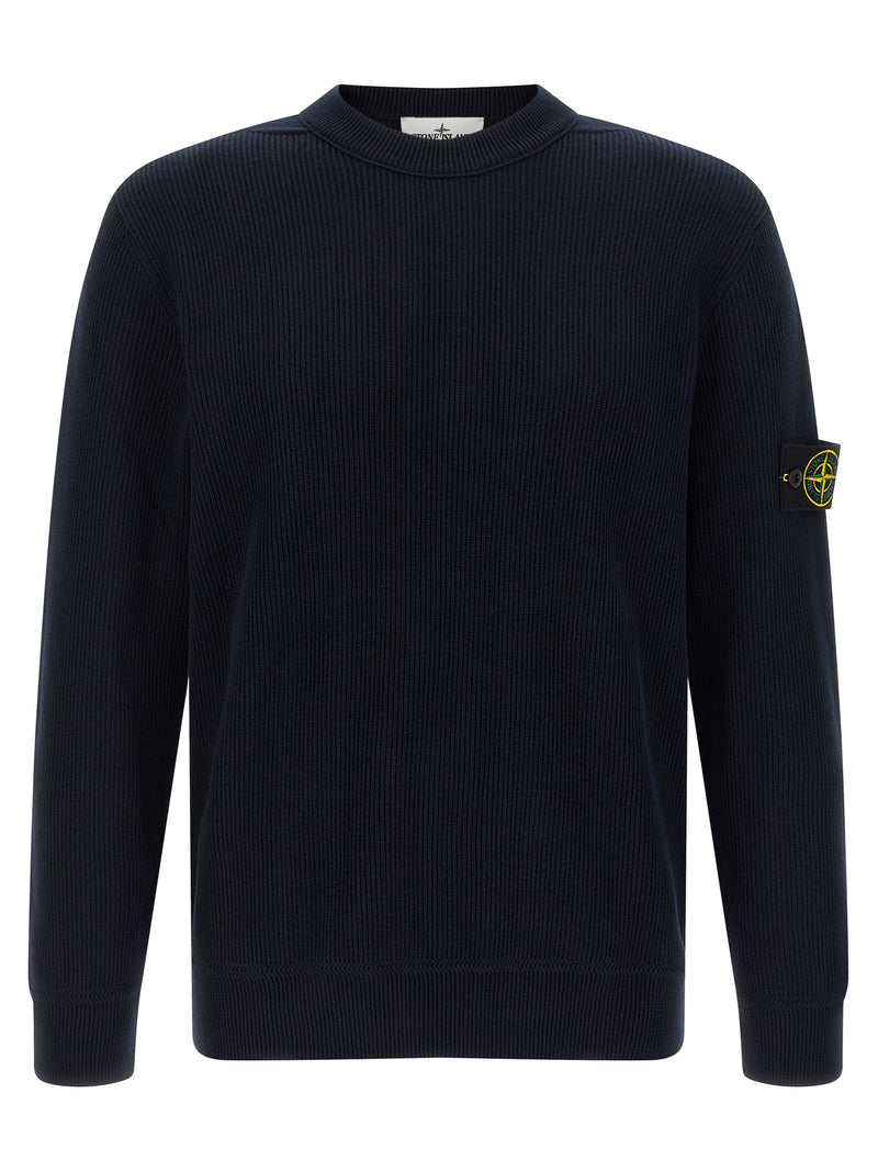 Stone Island Blue Cotton Cardigan