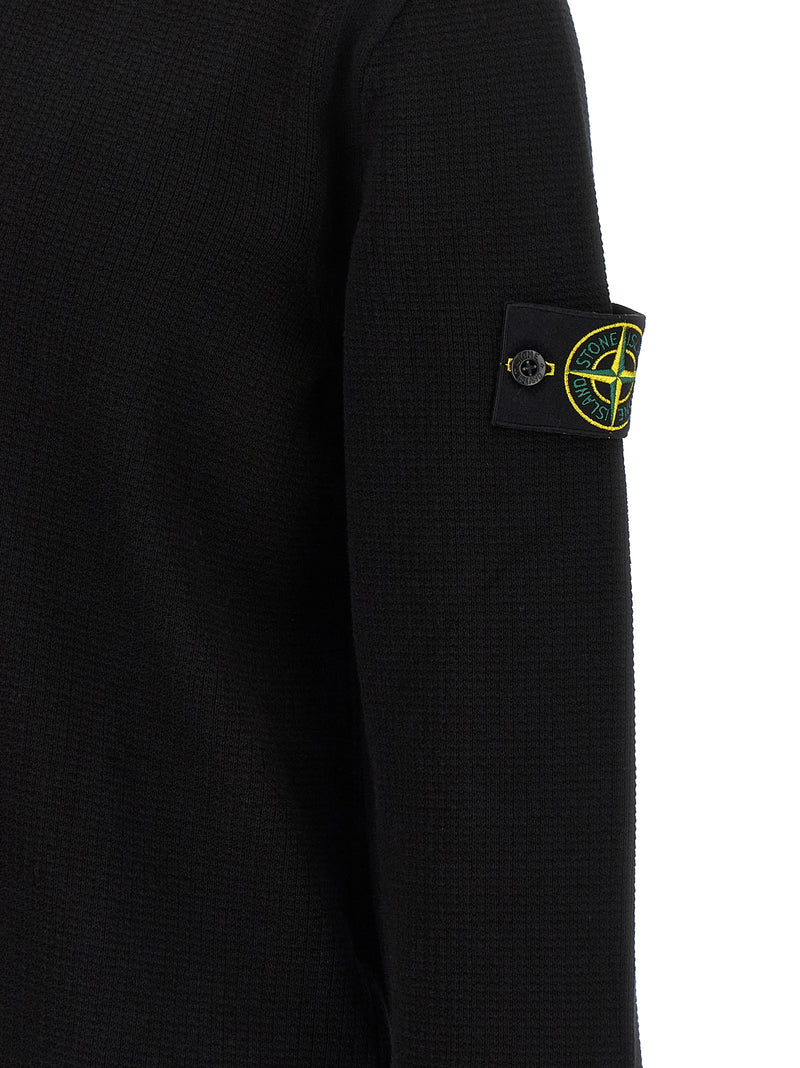 Stone Island Black Cotton Polo Shirt