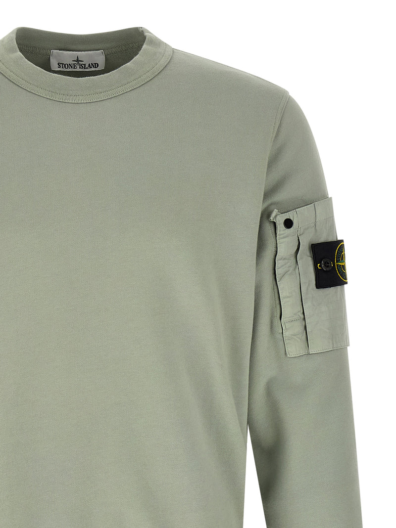Stone Island Bicolor Cotton Sweatshirt