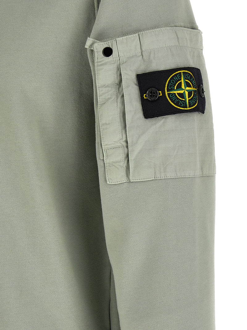 Stone Island Bicolor Cotton Sweatshirt