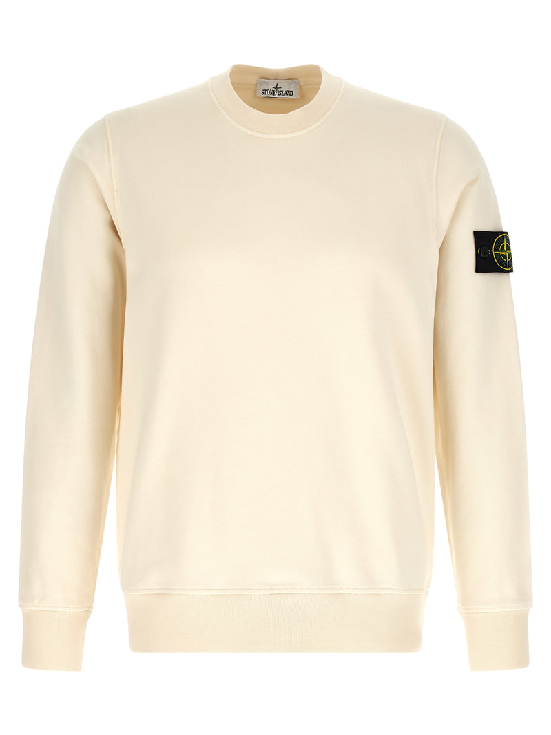 Stone Island Beige Cotton Sweatshirt