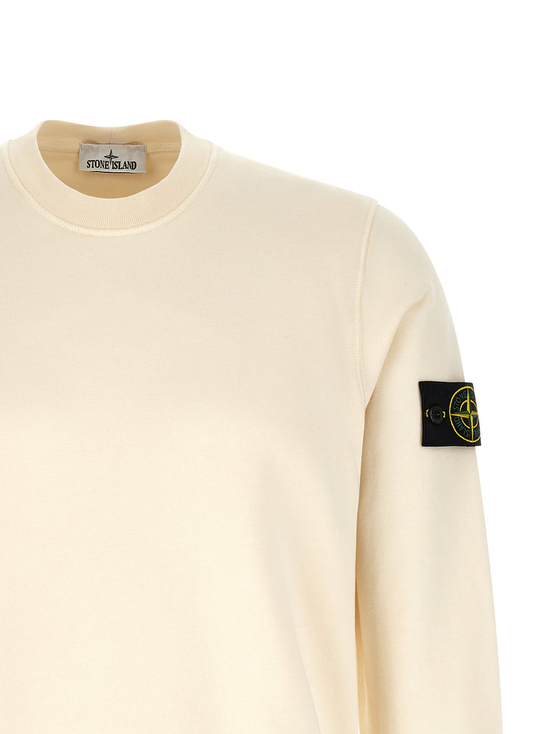 Stone Island Beige Cotton Sweatshirt