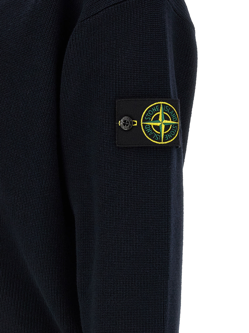 Stone Island Blue Cotton Cardigan