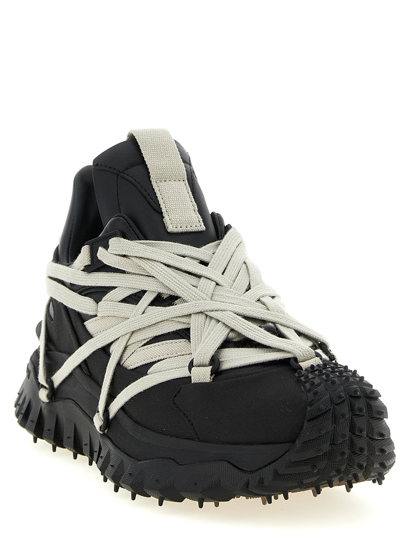 Rick Owens Black Cowhide Athletic Sneakers