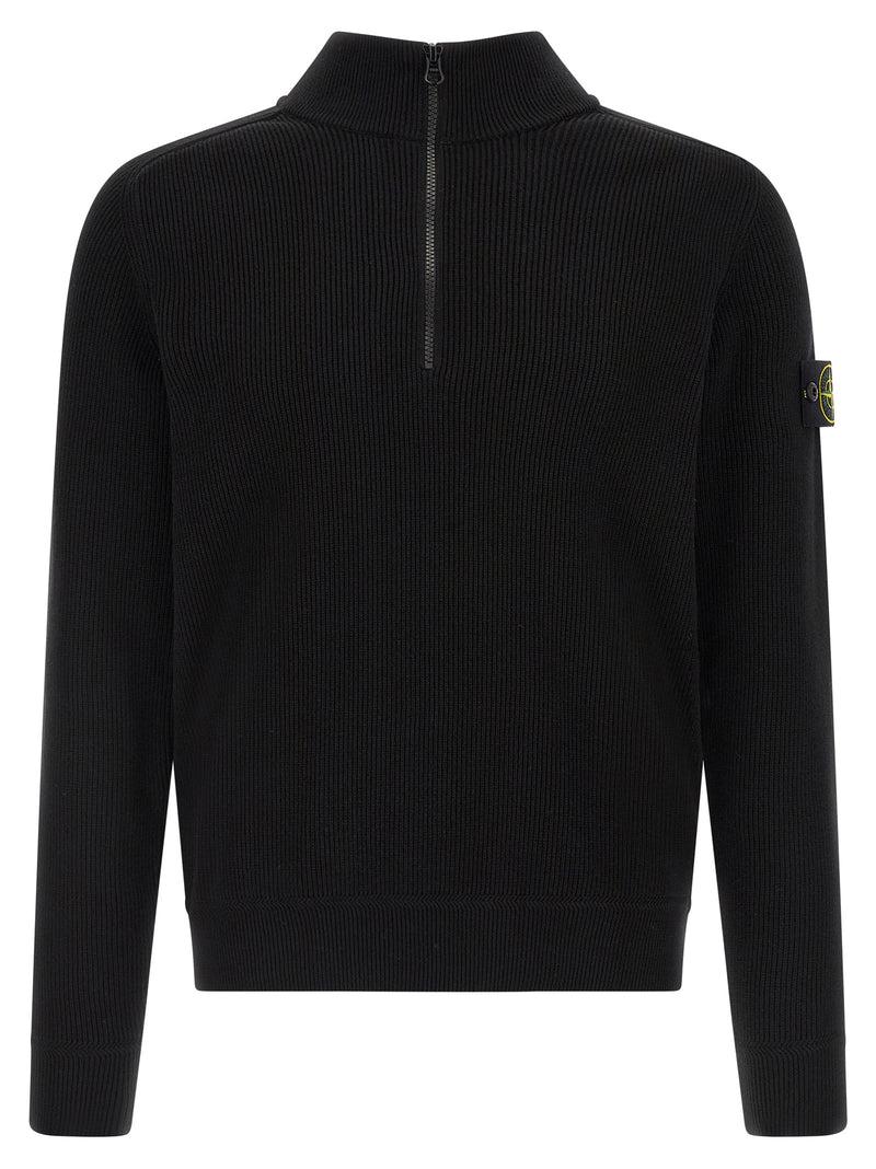 Stone Island Black Cotton Cardigan