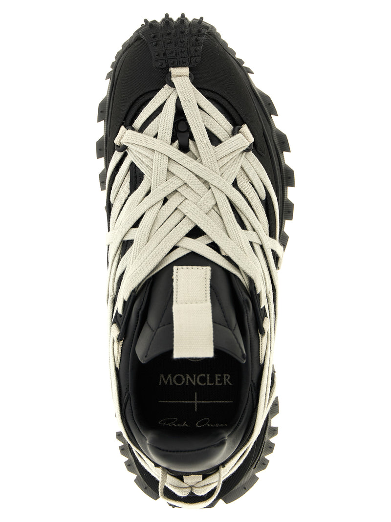 Rick Owens Black Cowhide Athletic Sneakers
