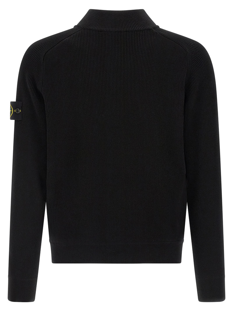 Stone Island Black Cotton Cardigan