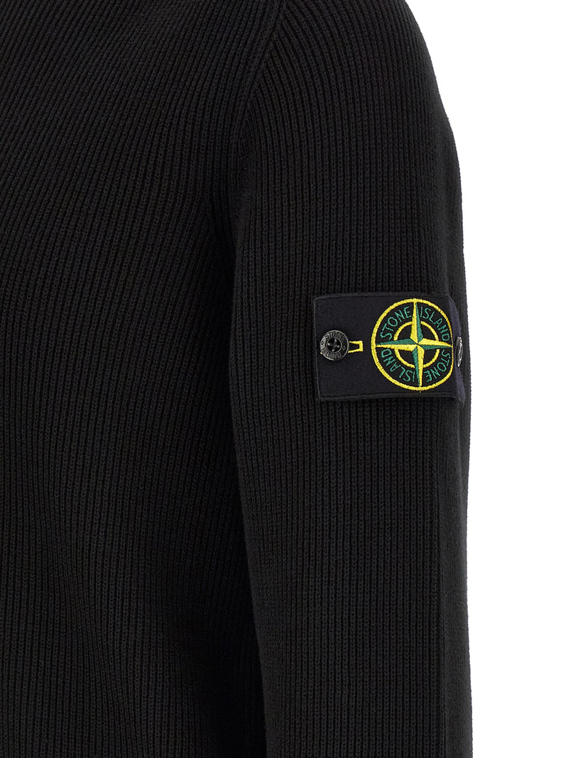 Stone Island Black Cotton Cardigan